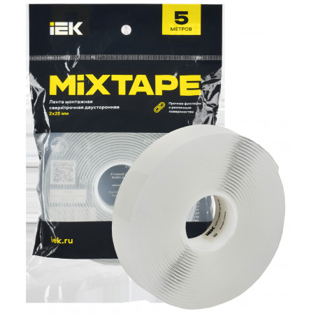 MIXTAPE PRO Лента монтажная сверхпрочная двусторонняя 2х25мм 5м IEK