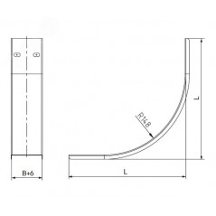 Крышка на угол вертикальный внутренний 90 градусов 100х300, 1,2 мм, цинк-ламель, в комплекте с крепежными элементами необходимым