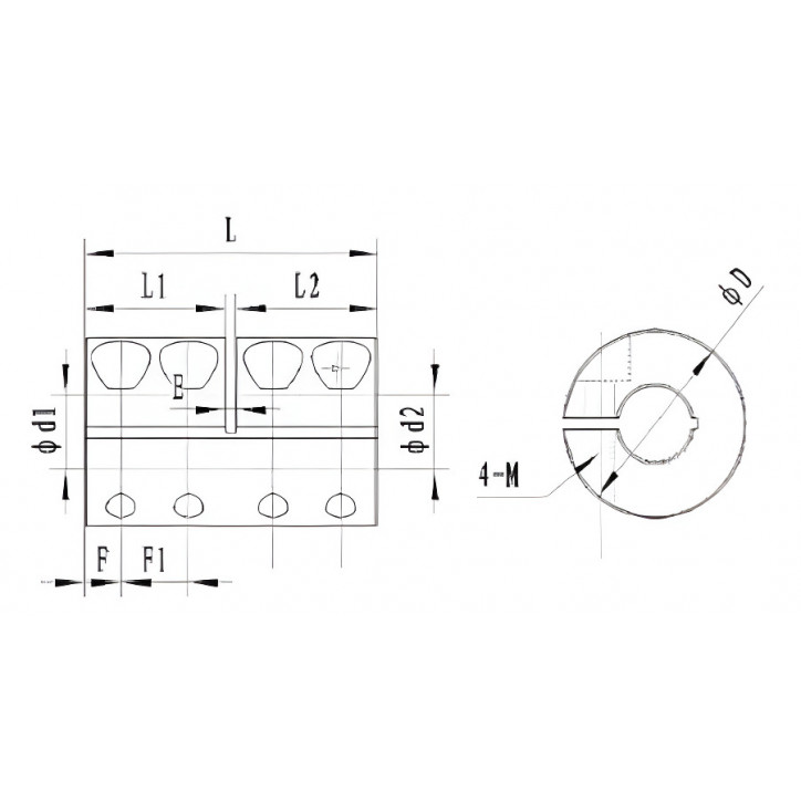 Муфта RC30-C (d-6 мм) соединительная жесткая TECHNIX