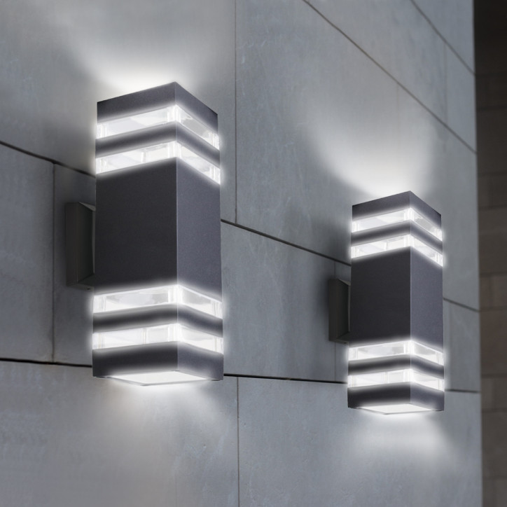 Светильник уличный настенный двусторонний НБУ POLO-S-2хA60-BL алюминиевый черный IP54 IN HOME Светильник уличный настенный двусторонний НБУ POLO-S-2хA60-BL алюминиевый черный IP54 IN HOME