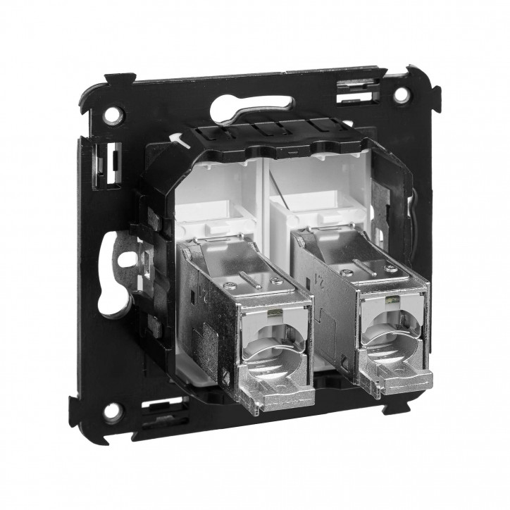 Avanti Розетка RJ-45 в стену, кат.6 двойная экранированная, ''Белое облако'' Avanti Розетка RJ-45 в стену, кат.6 двойная экранированная, ''Белое облако''