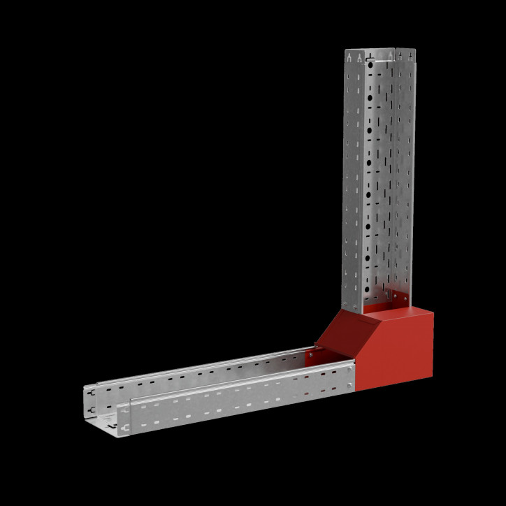 Угол верт. внутр. L 80х300 мм с разворотом трассы на 90 гр. ПЛЮС INOX304 Угол верт. внутр. L 80х300 мм с разворотом трассы на 90 гр. ПЛЮС INOX304