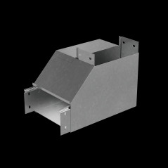 Угол верт. внутр. R 80х600 мм с разворотом трассы на 90 гр. ПЛЮС INOX304