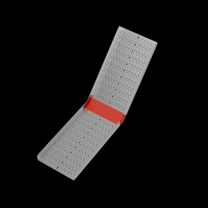 Угол внутр. верт. 45 гр. 100х600 мм ПЛЮС INOX304 Угол внутр. верт. 45 гр. 100х600 мм ПЛЮС INOX304