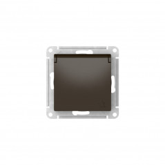 ATLASDESIGN РОЗЕТКА с заземлением со шторкой с крышкой, 16А,IP20, быстрозажимные клеммы, МОККО