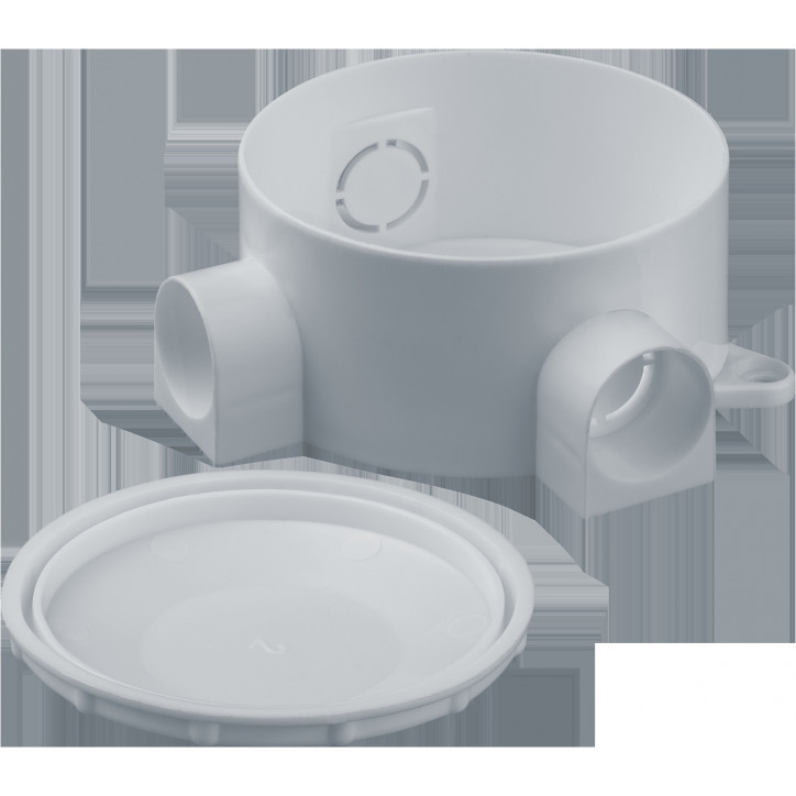 Коробка NSS-DB-70-35-WH распаячная открытого монтажа трехрожковая белая d70x35