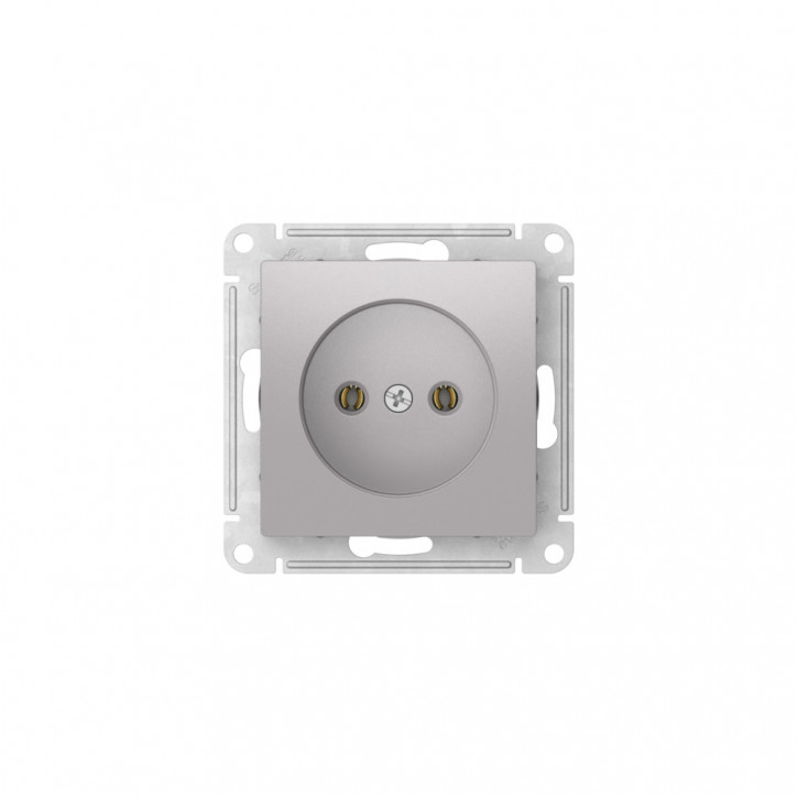 ATLASDESIGN РОЗЕТКА без заземления без шторок, 16А, быстрозажимные клеммы, АЛЮМИНИЙ