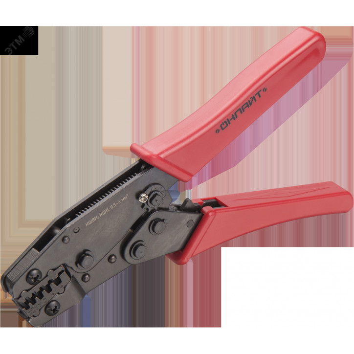 Пресс-клещи для втулочных наконечников 6 мм2 ОНЛАЙТ OHT-Pkv02-M-6 Пресс-клещи для втулочных наконечников 6 мм2 ОНЛАЙТ OHT-Pkv02-M-6