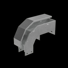 Т-ответвитель крышка верт. вниз 80х300х100 мм ПЛЮС INOX304
