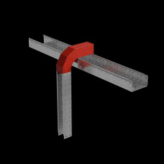Т-ответвитель крышка верт. вниз 80х200х200 мм ПЛЮС INOX304