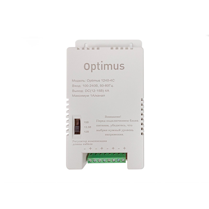 Блок питания 12В 4А Optimus 1240-4С