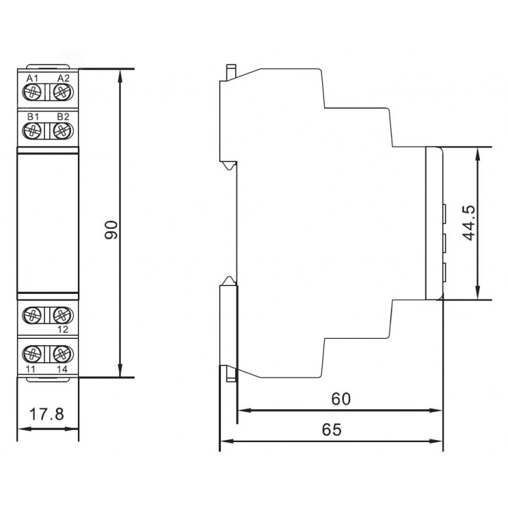 Реле контроля тока, 1.6-16А, конфигурация контакта 1CO, 24-240 AC/DC Реле контроля тока, 1.6-16А, конфигурация контакта 1CO, 24-240 AC/DC