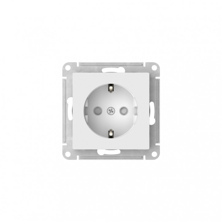 ATLASDESIGN РОЗЕТКА с заземлением со шторками, 16А, быстрозажимные клеммы, БЕЛЫЙ ATLASDESIGN РОЗЕТКА с заземлением со шторками, 16А, быстрозажимные клеммы, БЕЛЫЙ