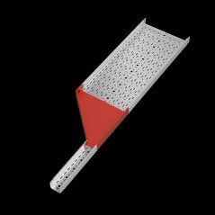 Переходник левый 80х100-500 мм ПЛЮС