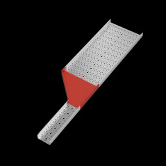 Переходник левый 80х200-600 мм ПЛЮС