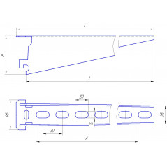 Полка кабельная К1163Ц 430мм