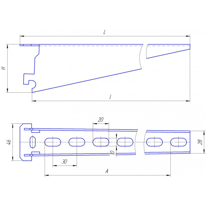 Полка кабельная К1163Ц 430мм