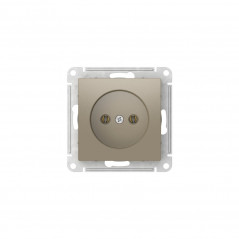 ATLASDESIGN РОЗЕТКА без заземления без шторок, 16А, быстрозажимные клеммы, ШАМПАНЬ