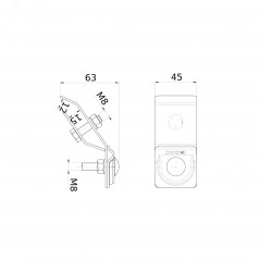 Держатель прутка на водостоке с болтом