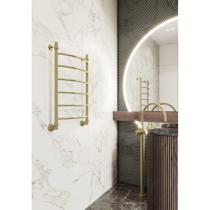 Полотенцесушитель ДВИН R 80/50 Водяной 1'-1/2' К3 Чёрный матовый Полотенцесушитель ДВИН R 80/50 Водяной 1'-1/2' К3 Чёрный матовый