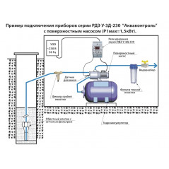 РДЭ У-3Д-230-1-10 Реле Давления Электронное Extra Акваконтроль (1,5кВт)