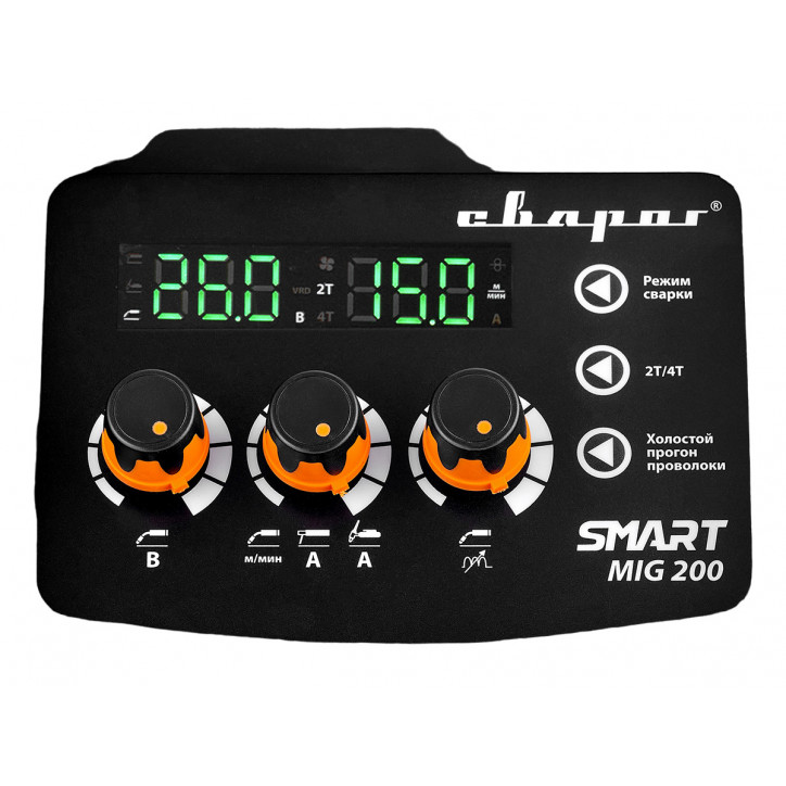 Инвертор сварочный MIG 200 ''REAL SMART'' (N2A5) Black (маска+краги) Инвертор сварочный MIG 200 ''REAL SMART'' (N2A5) Black (маска+краги)