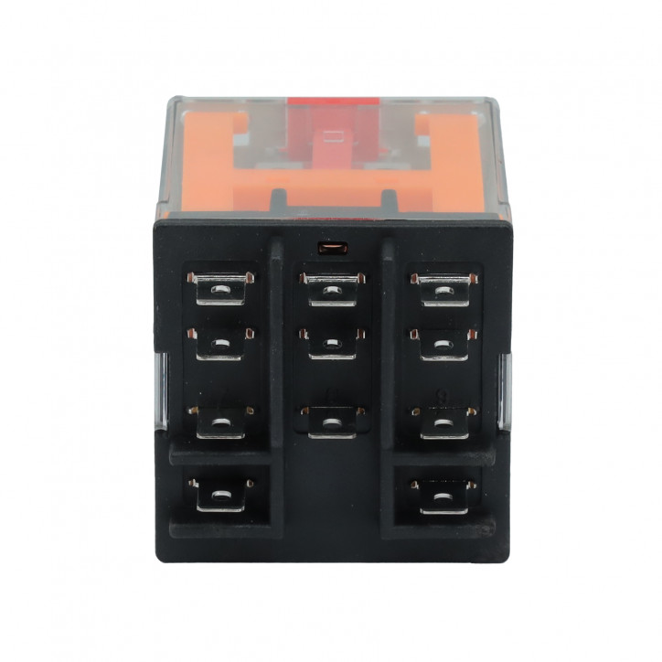 Реле миниатюрное силовое, 3CO, ком. ток 16А, AgSnO2, напряжение 230V AC, опция: тест-кнопка+светодиод