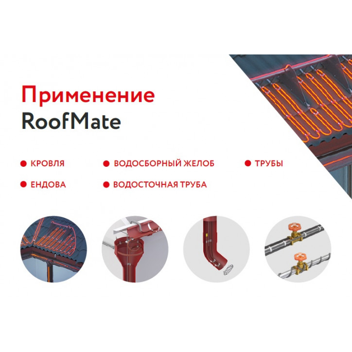 Кабель нагревательный саморегулирующийся 32RoofMate2, катушка 250 метров на отрез