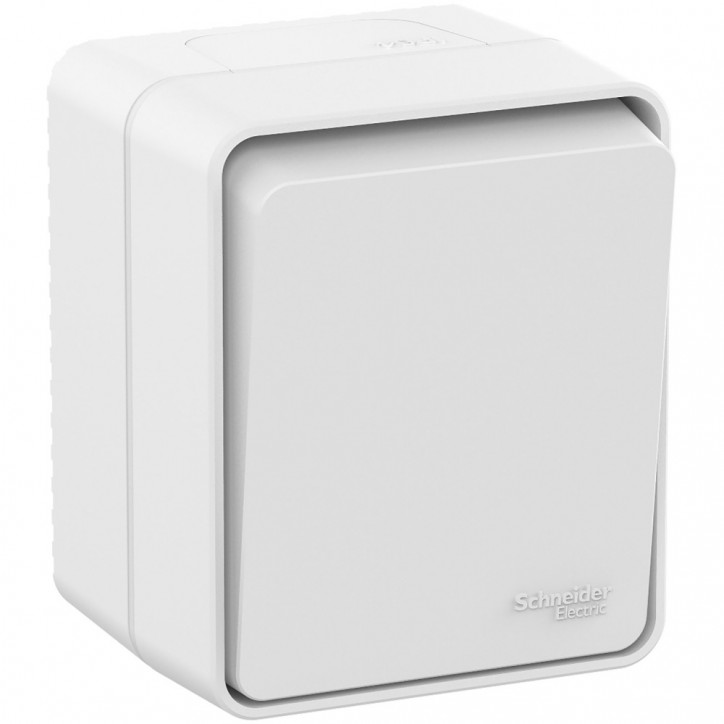 AtlasDesign Profi54 выключатель одноклавишный IP54 10 АХ, БЕЛЫЙ, Россия AtlasDesign Profi54 выключатель одноклавишный IP54 10 АХ, БЕЛЫЙ, Россия