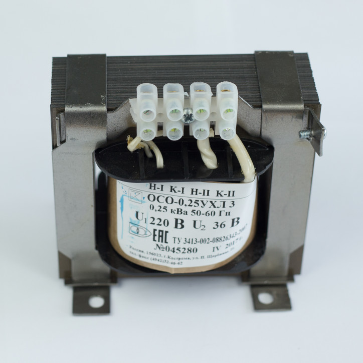 Трансформатор напряжения понижающий ОСО-0.25-09 УХЛ 3 380/220 Трансформатор напряжения понижающий ОСО-0.25-09 УХЛ 3 380/220