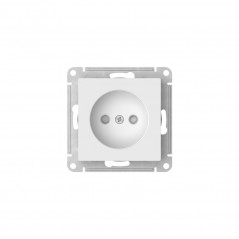 ATLASDESIGN РОЗЕТКА без заземления со шторками, 16А, быстрозажимные клеммы, БЕЛЫЙ