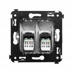 Avanti Компьютерная розетка RJ-45 в стену кат.5e двойная Закаленная сталь