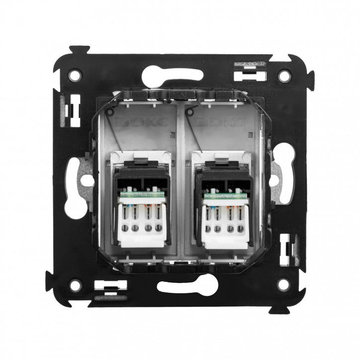 Avanti Компьютерная розетка RJ-45 в стену кат.5e двойная Закаленная сталь Avanti Компьютерная розетка RJ-45 в стену кат.5e двойная Закаленная сталь