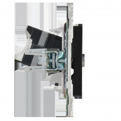 SKANDY Розетка двойная TV+RJ45 кат.5E SK-A14Bl черный IEK