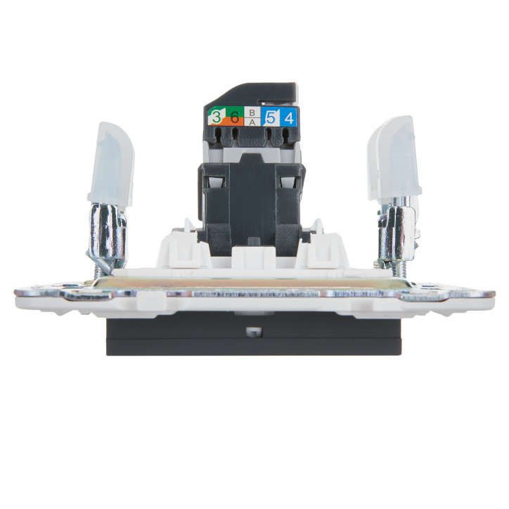 SKANDY Розетка компьютерная RJ45 кат.5E SK-K01G графит IEK SKANDY Розетка компьютерная RJ45 кат.5E SK-K01G графит IEK