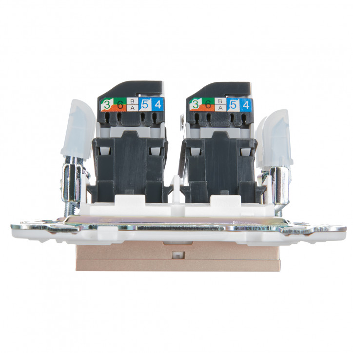 SKANDY Розетка компьютерная двойная RJ45 кат.5E SK-K03Sa песочный IEK SKANDY Розетка компьютерная двойная RJ45 кат.5E SK-K03Sa песочный IEK