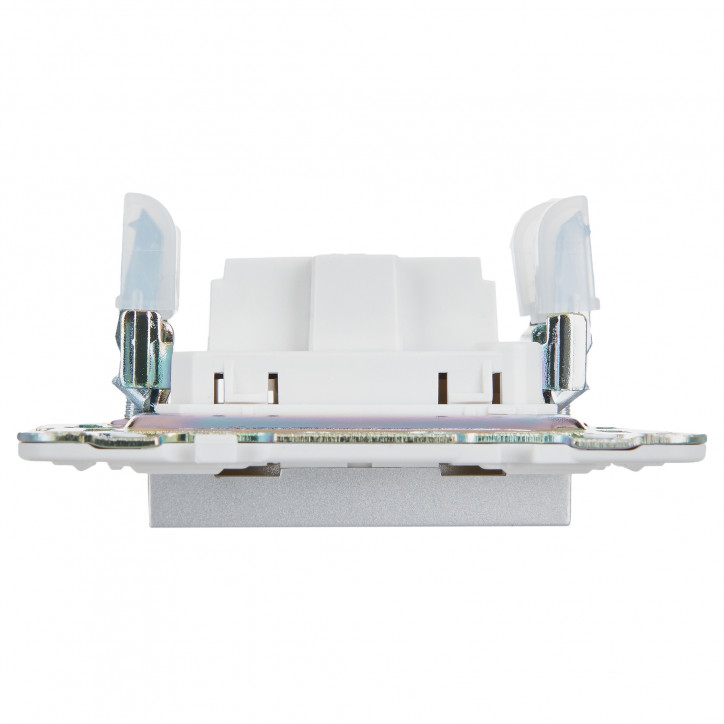 SKANDY Розетка без заземления без защитных шторок 10А SK-R02S серебряный IEK