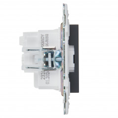 SKANDY Розетка с заземлением без защитных шторок 16А SK-R05G графит IEK