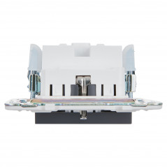 SKANDY Розетка с заземлением с защитными шторками 16А безвинтовое крепление SK-R06T титан IEK