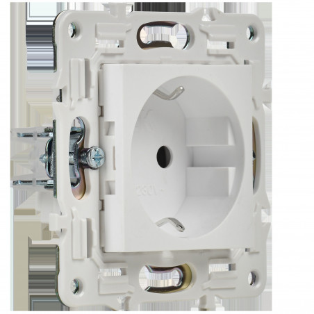 SKANDY Розетка с заземлением с защитными шторками 16А SK-R04W арктический белый IEK