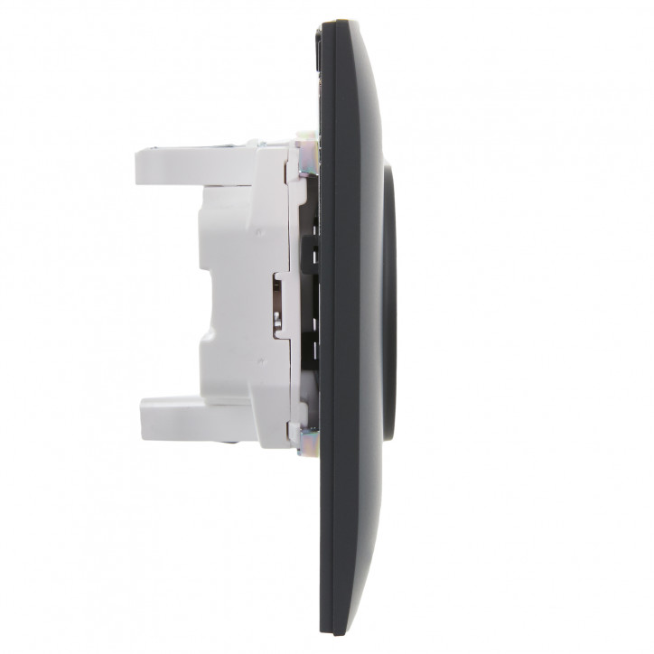 SKANDY Розетка 2-местная без заземления без защитных шторок 10А в сборе SK-R10G графит IEK SKANDY Розетка 2-местная без заземления без защитных шторок 10А в сборе SK-R10G графит IEK