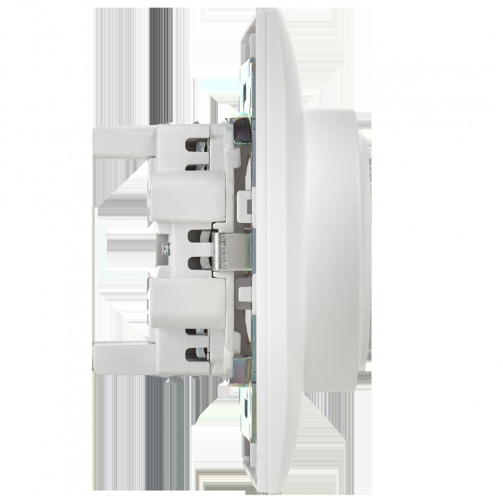 SKANDY Розетка 2-местная с заземлением с защитными шторками 16А в сборе SK-R07W арктический белый IEK SKANDY Розетка 2-местная с заземлением с защитными шторками 16А в сборе SK-R07W арктический белый IEK