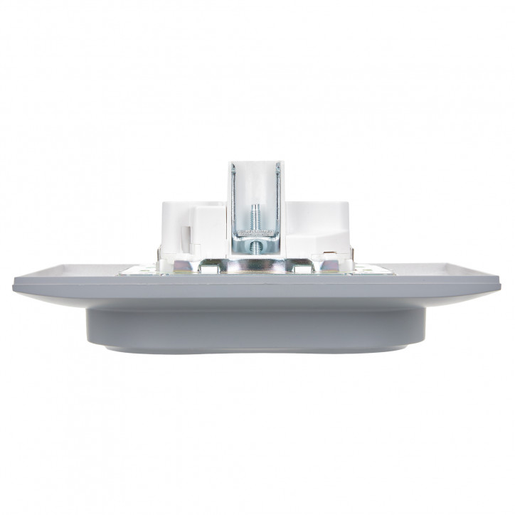 SKANDY Розетка 2-местная с заземлением с защитными шторками 16А в сборе SK-R07Gr серый IEK