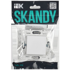 SKANDY Выключатель 1-клавишный 10А SK-V01W арктический белый IEK