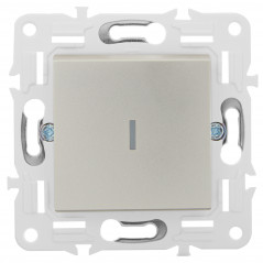 SKANDY Выключатель 1-клавишный с индикацией 10А SK-V07Sh шампань IEK