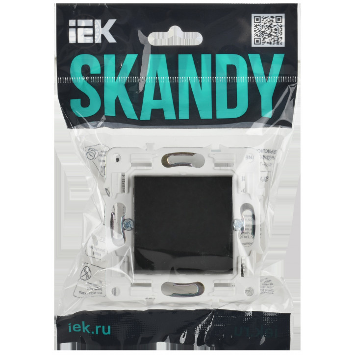 SKANDY Выключатель 1-клавишный проходной 10А SK-V02Bl черный IEK SKANDY Выключатель 1-клавишный проходной 10А SK-V02Bl черный IEK