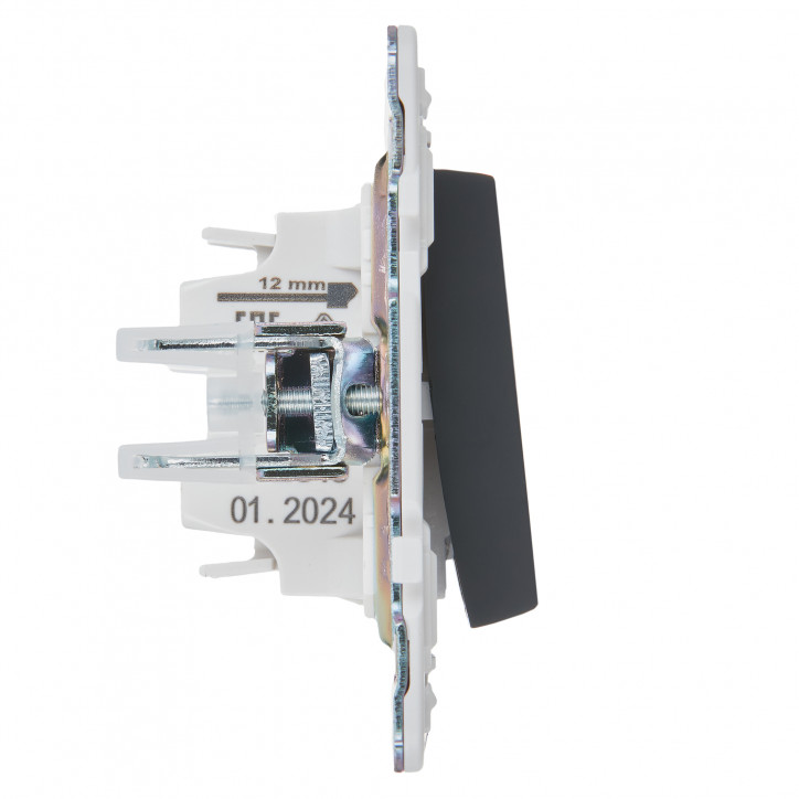 SKANDY Выключатель 1-клавишный проходной 10А SK-V02G графит IEK SKANDY Выключатель 1-клавишный проходной 10А SK-V02G графит IEK