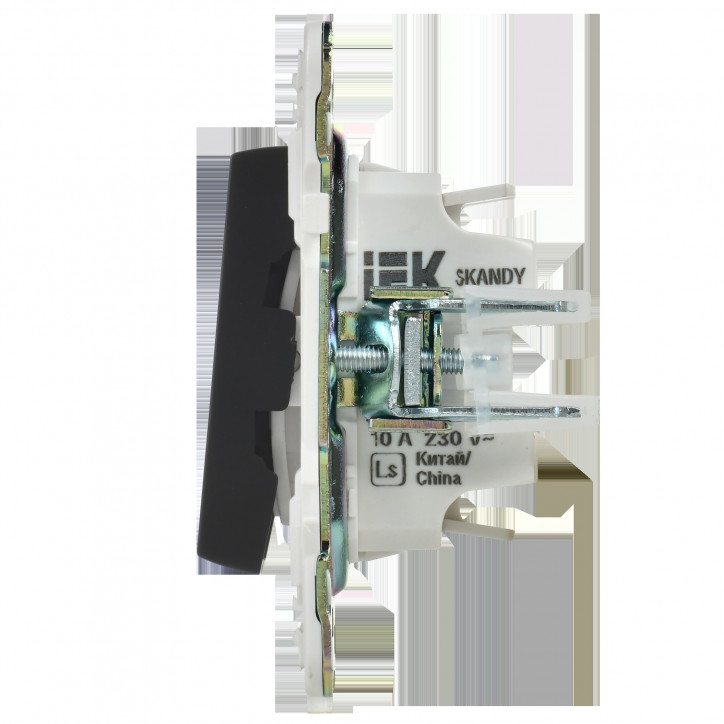 SKANDY Выключатель 2-клавишный с индикацией 10А SK-V09Bl черный IEK SKANDY Выключатель 2-клавишный с индикацией 10А SK-V09Bl черный IEK