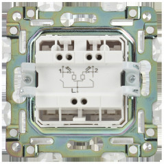 SKANDY Выключатель 2-клавишный с индикацией 10А SK-V09Bl черный IEK