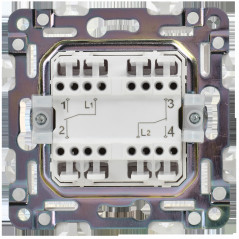 SKANDY Выключатель 2-клавишный перекрестный 10А SK-V06W арктический белый IEK